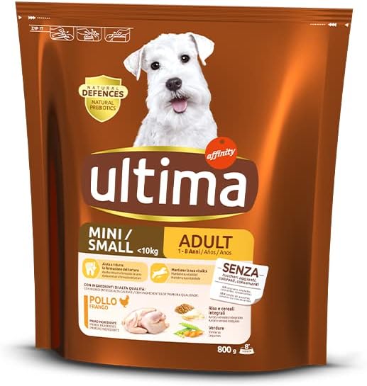 Ultima Cibo per Cani Mini Adult con Pollo, 800 g