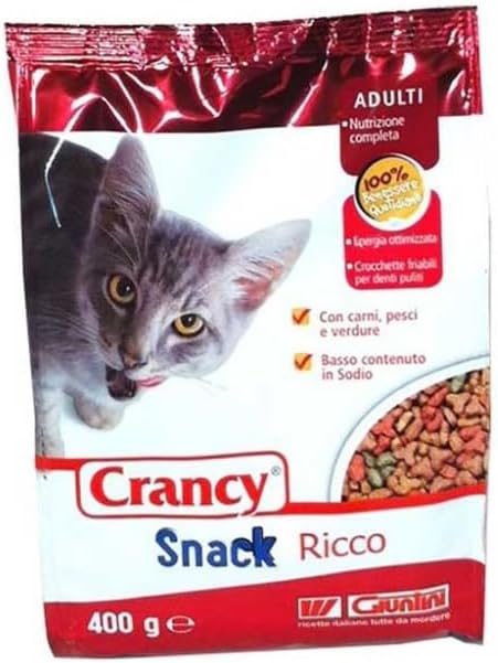 Crancy 130431 Crocchette Alimento Completo per Gatto a 400 gr x 10 Pezzi