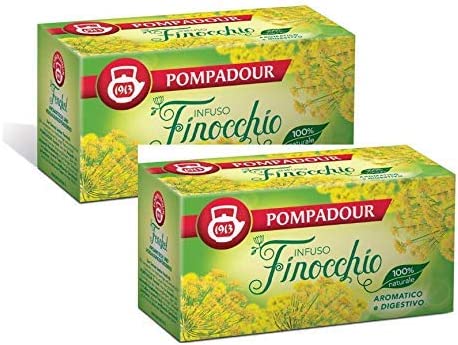 Pompadour 1913 Infuso al Finocchio Aromatico e Digestivo 100% Naturale - 2 x 20 Bustine di Tè (80 Grammi)