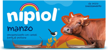 Nipiol Omogeneizzato Manzo, 80 g, Confezione da 24