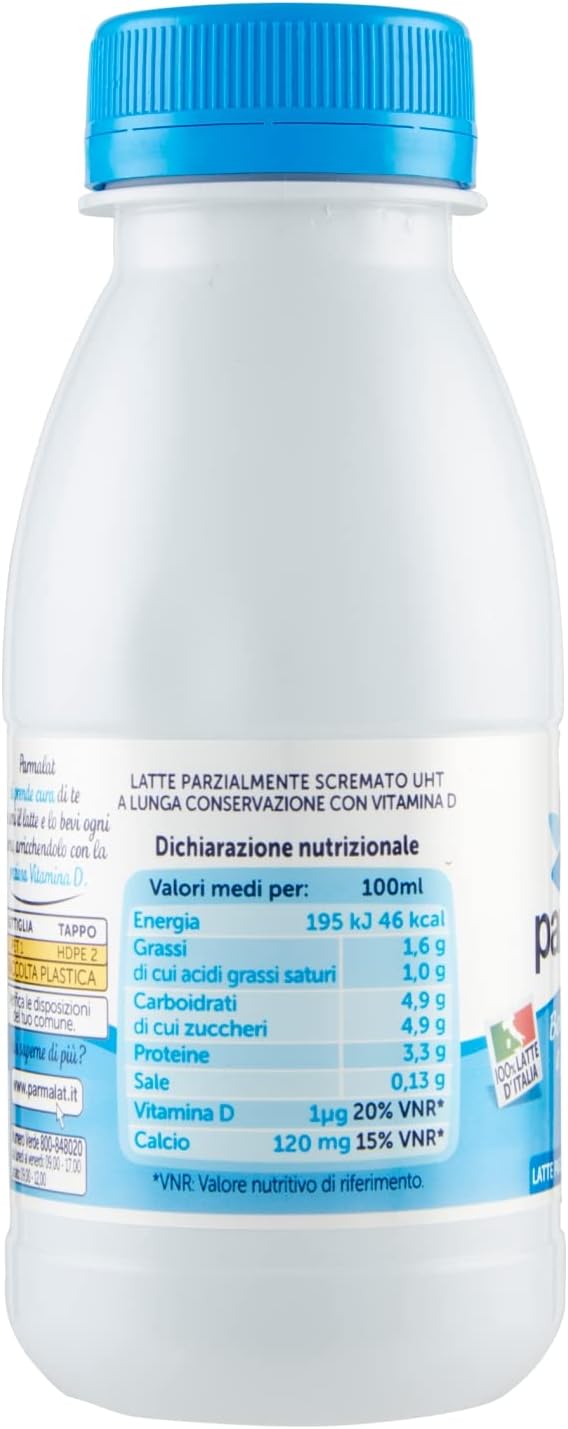 Parmalat Bontà E Linea Latte Parzialmente Scremato 100% Latte D'Italia 250 Ml