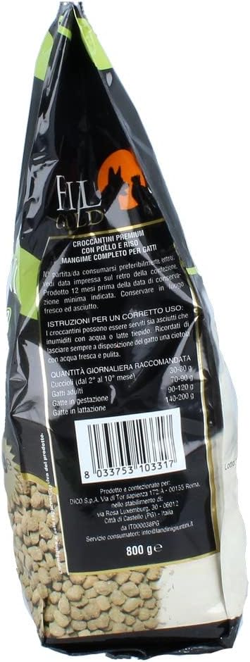Filos Cibo Gatti Croccantini Pollo-Riso, 800g