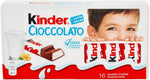 5X Ferrero, Kinder Cioccolato T16 Confezione da 200gr, Barrette ricoperte di cioccolato finissimo al latte [5 Pezzi]