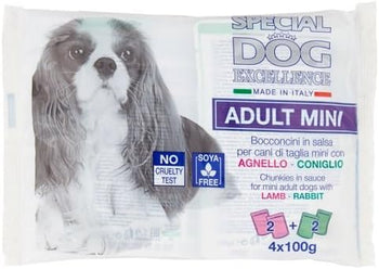 Bocconcini Multipack 4x100GR in Salsa Special Dog excelence Adult Mini Agnello-Coniglio