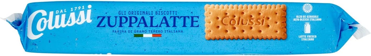 Colussi biscotti Farina 100% italiana | Latte fresco e olio di girasole | Gusto delicato | Buoni da inzuppare | Confezione riciclabile da 500 g