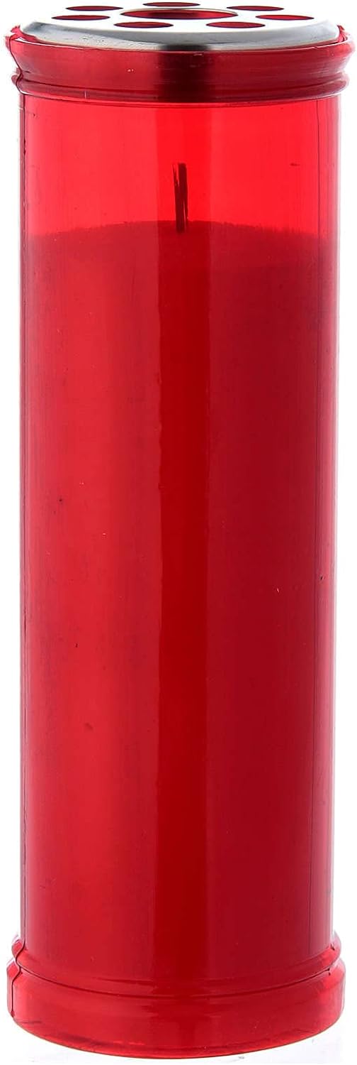 Lumino votivo colore rosso T50 cera bianca