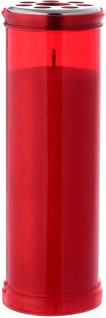 Lumino votivo colore rosso T50 cera bianca