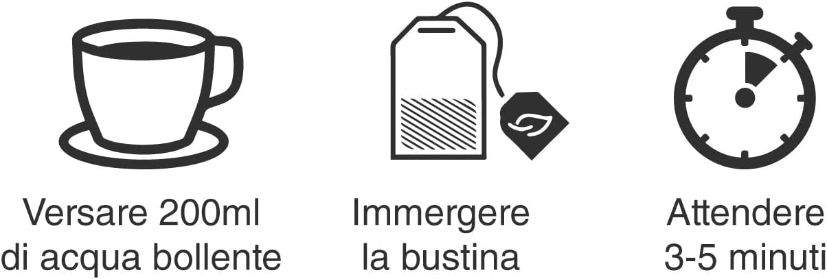 6x L'Angelica La Ricetta del Benessere Tisana Ventre Piatto per Gonfiore Addominale Vegan Senza Lattosio e Gluten Free - 120 Filtri