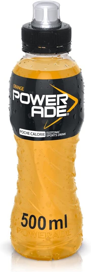 Powerade Orange Sport Drink – 1 Bottiglia da 500 ml, Bevanda Isotonica, Bottiglia Ergonomica in PET 100% Riciclabile con Tappo Sport, Soluzione di Carboidrati e Elettroliti