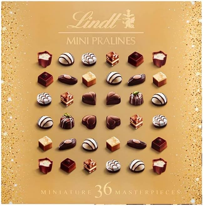 Lindt Mini Praline Natale XL, Scatola Cioccolatini assortiti, in confezione 180g