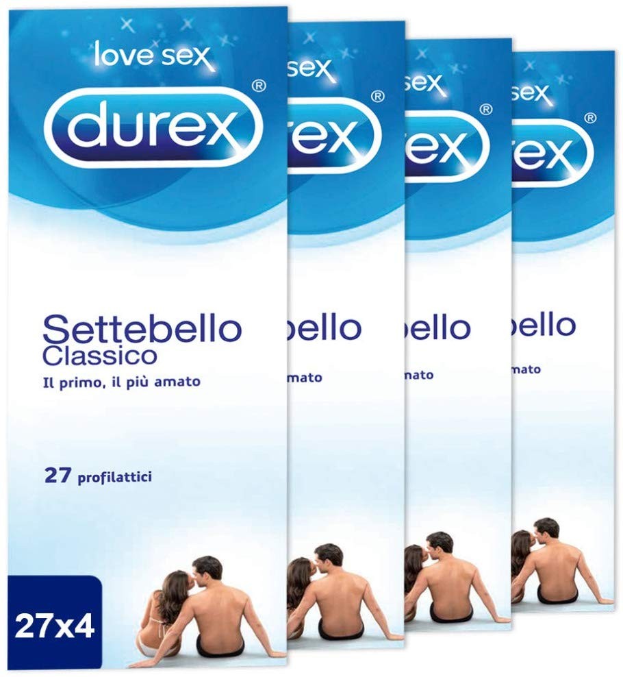 Durex Settebello Classico Preservativi, 36 Pezzi, 3 Confezioni da 12 Profilattici