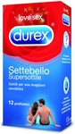 Durex Settebello Super Sottile Preservativi, 12 Pezzi