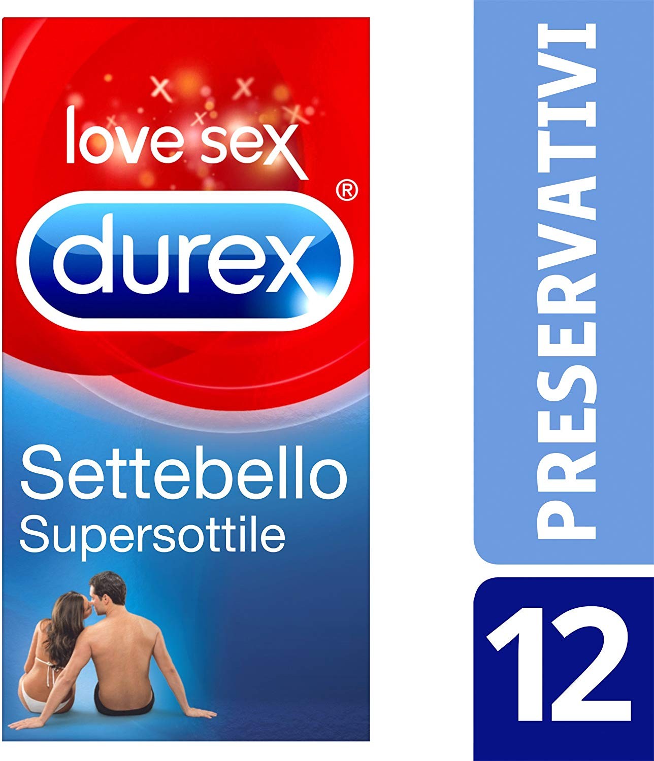 Durex Settebello Super Sottile Preservativi, 36 Profilattici (3 Confezioni da 12 Pezzi)