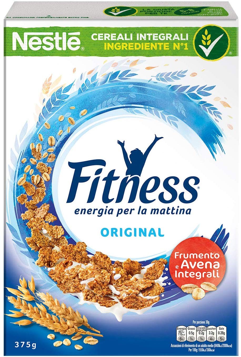 Fitness Cereali Fiocchi di Frumento Integrale 375g