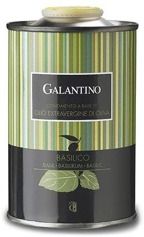 FRANTOIO GALANTINO-Lattine-Oli agli Agrumi e Oli alle Erbe Aromatiche-Olio al BASILICO lt. 0,25