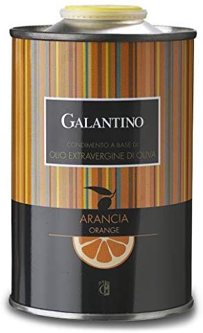 FRANTOIO GALANTINO-Lattine-Oli agli Agrumi e Oli alle Erbe Aromatiche-Olio all'ARANCIA lt. 0,25 (Confezione 12 Latt.)