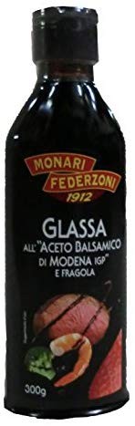GLASSA ACETO BALSAMICO DI MODENA IGP E FRAGOLA CONF. 300g.