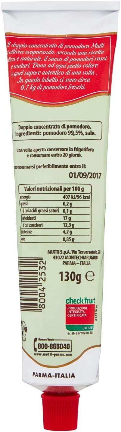 Mutti Doppio Concentrato di Pomodoro, 130g