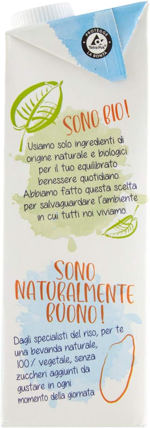 Riso Scotti - Chiccolat Riso - Latte di Riso Senza Lattosio, Senza Glutine, Senza Zucchero, Biologico - 1 L