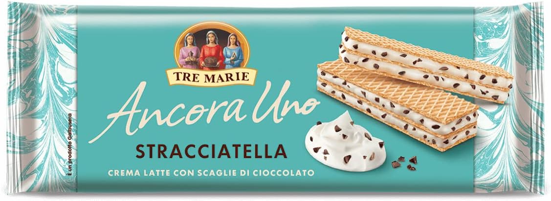 Tre Marie Wafer Stracciatella 140 g - Cialde Finissime con crema al latte e scaglie di Cioccolato Fondente