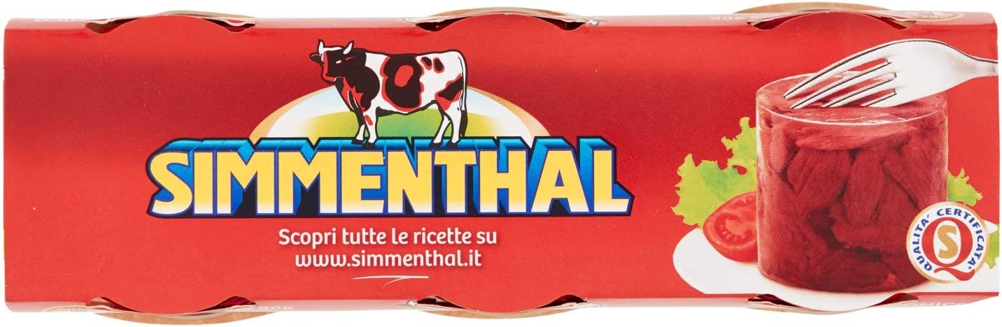 Simmenthal - Piatto Pronto di Carni Bovine, in Gelatina Vegetale - 4 pezzi da 270 g [1080 g]