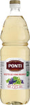 Ponti, Aceto di Vino Classico Bianco, Realizzato con Vini Selezionati, Ideale per Accompagnare Verdure Crude e Cotte, Acidità 6%, 100% Made in Italy, PET da 1L