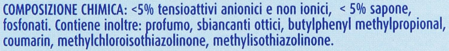 Omino Bianco - Detersivo a Mano e Lavatrice, Essenza Muschio Bianco - 4 flaconi da 1000 ml [4 l]