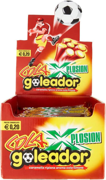 Goleador Xplosion Cola, Caramelle Gommose Ripiene, Gusto Cola, Box da 150 Caramelle Incartate Singolarmente - Idee Regalo per Compleanni e Feste