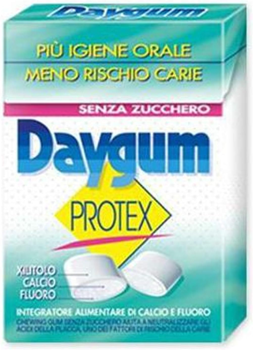 10 PACCHETTI GOMME MASTICARE DAYGUM PROTEX CHEWING GUM CLASSICHE PULIZIA DENTI