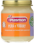 Plasmon Omogeneizzato Pera Yogurt 120g 24 Vasetti Con Frutta selezionata e Yogurt dell'Alto Adige, Fonte di Calcio e di Vitamina C