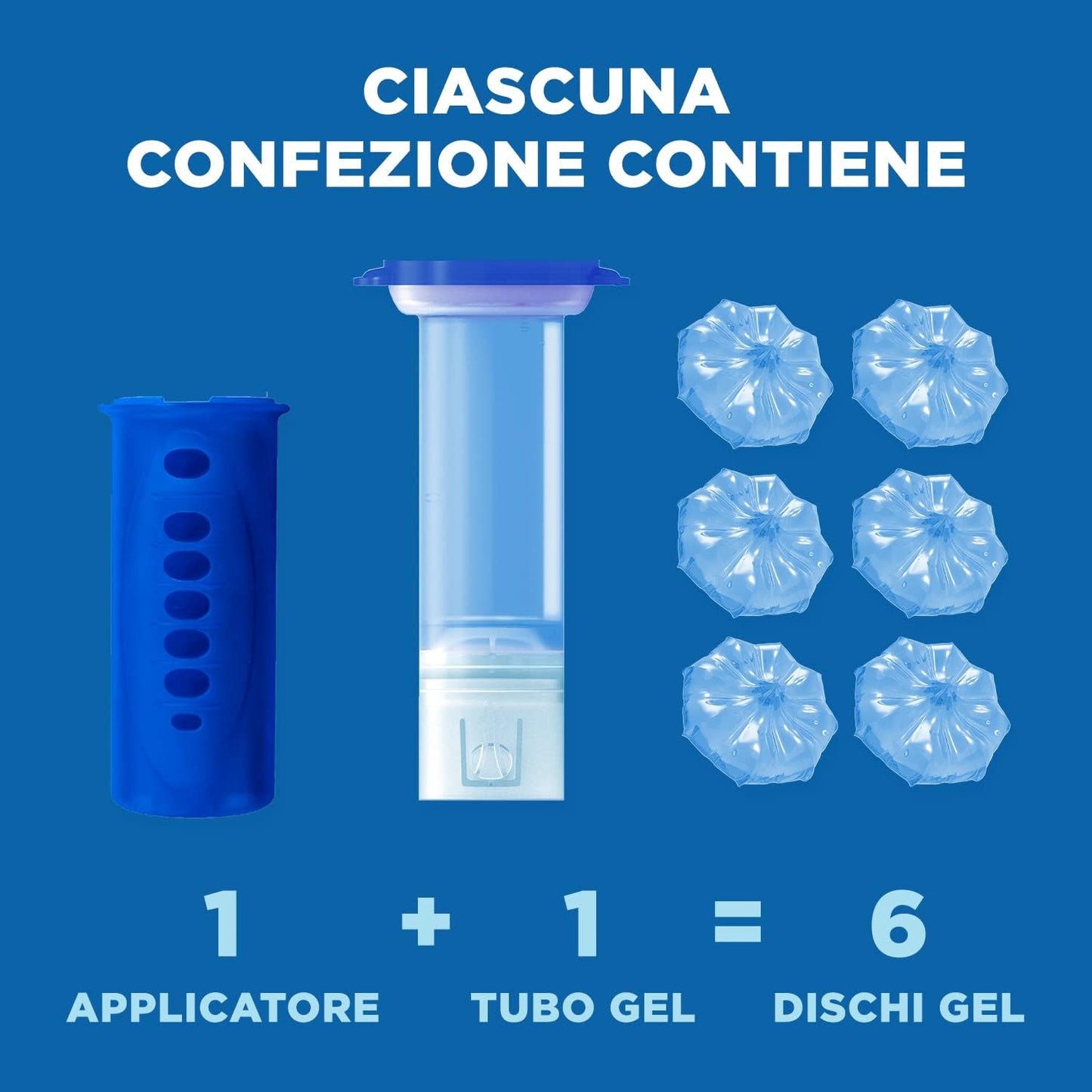Duck Fresh Discs - Base per Dischi Gel Igienizzanti WC, Fragranza Marine - Confezione da 1 Applicatore e 6 Dischetti