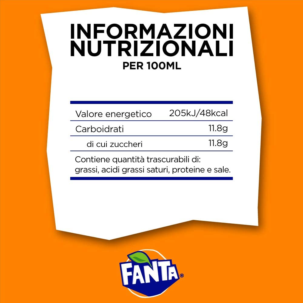 Fanta Original Gusto di Arancia – 24 Lattine da 330 ml, con Succo di Arance Italiane, Senza Aggiunta di Conservanti, Lattina 100% riciclabile, Gusto Rinfrescante, Bevanda Analcolica Frizzante