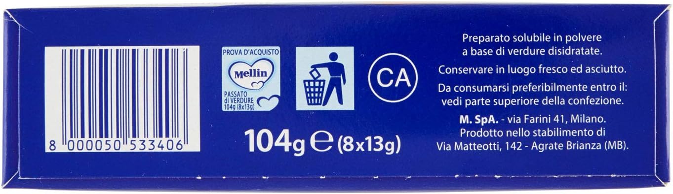 Mellin Passato di verdure 8 bustine monodose 104 g