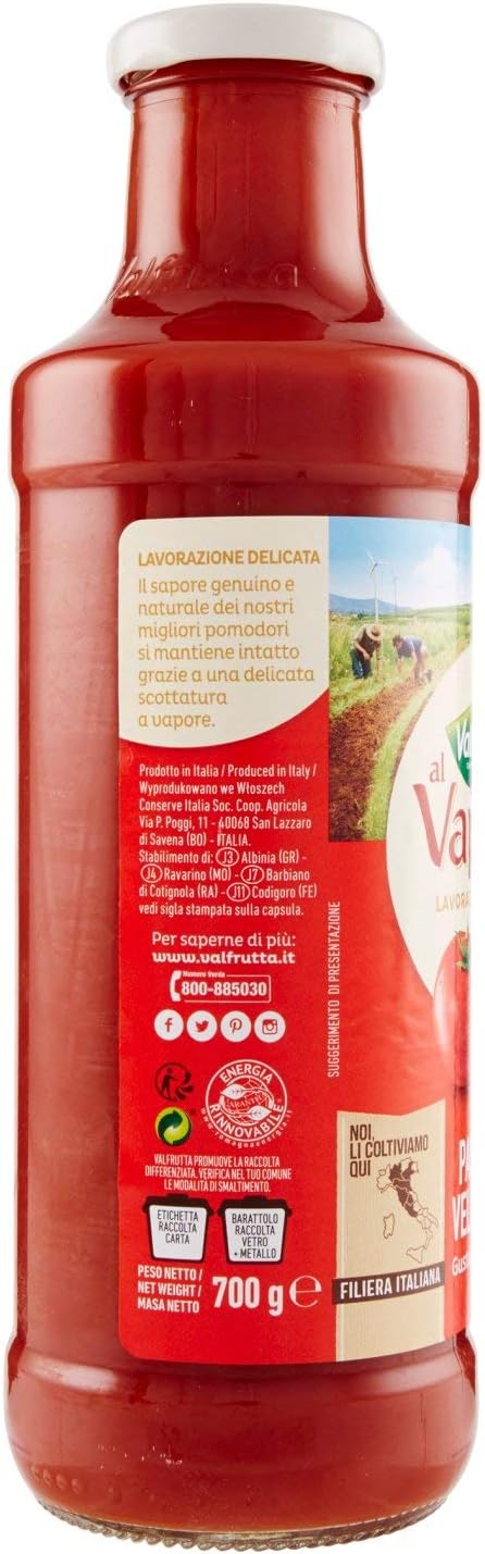 Valfrutta Passata Vellutata al Vapore, 700g