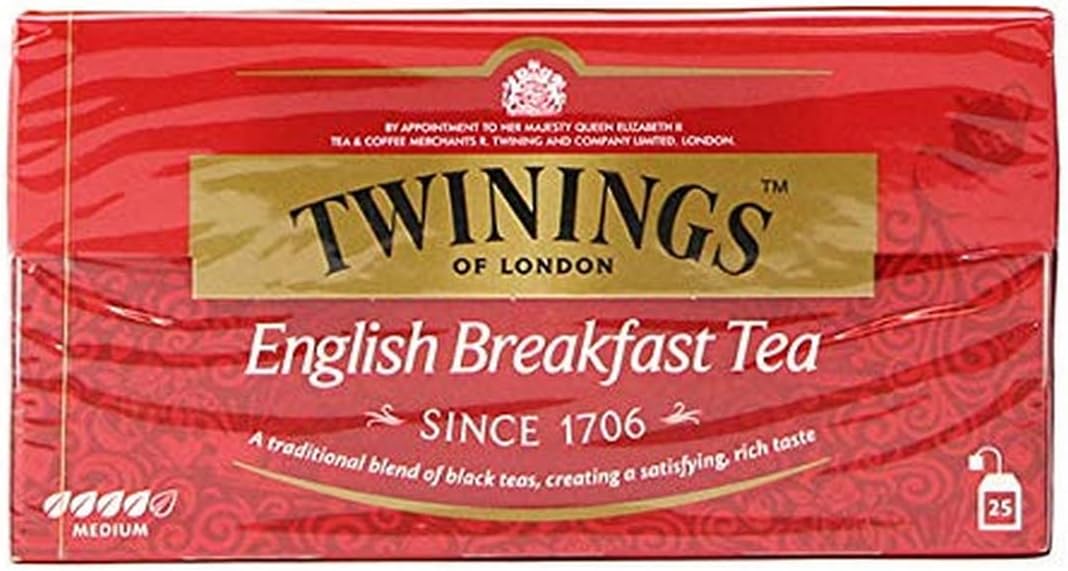 Twinings Te' English Breakfast, 25 x 2g