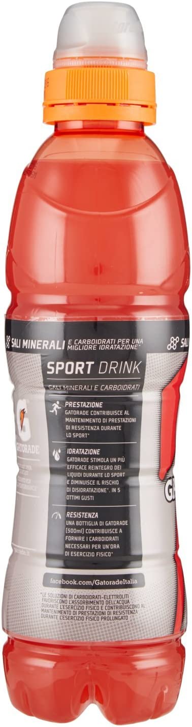 Gatorade Bevanda per Sportivi al Gusto di Arancia Rossa, 500ml