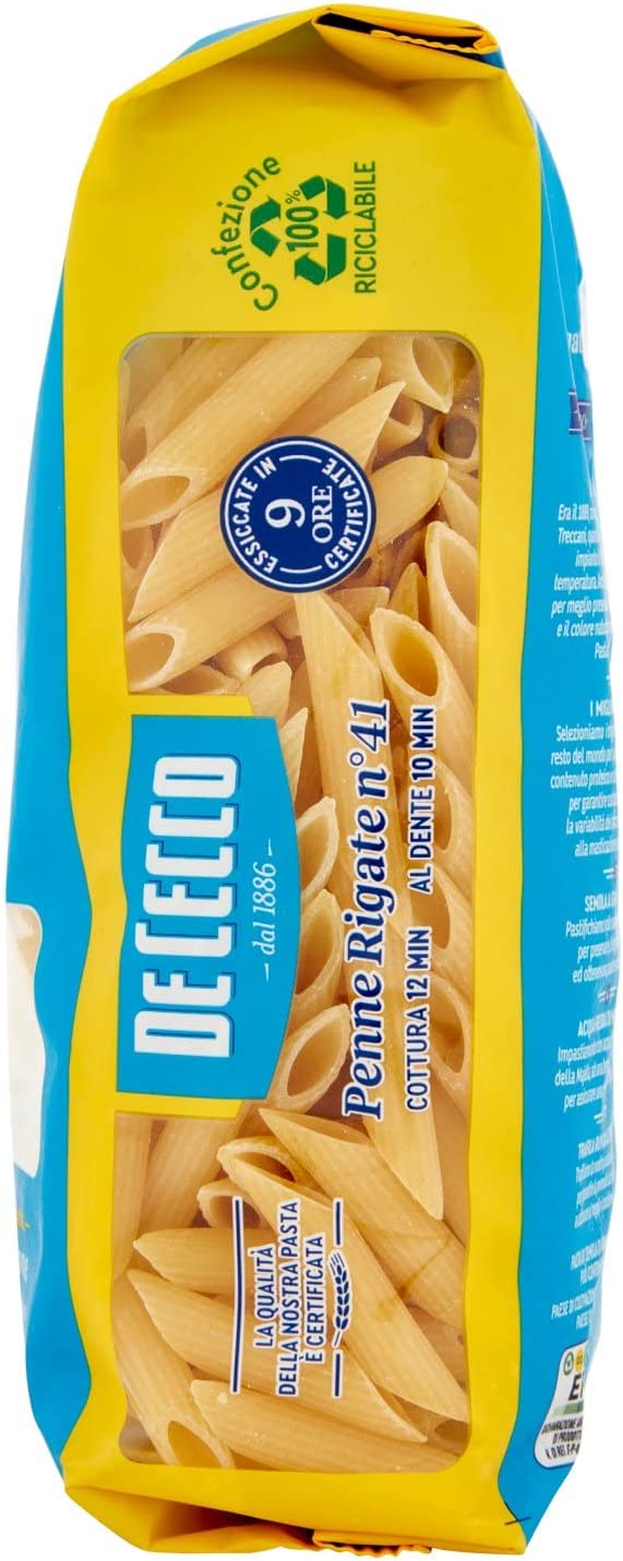 DE CECCO n.41 penne rigate gr500 pasta italiana - Made in Italy