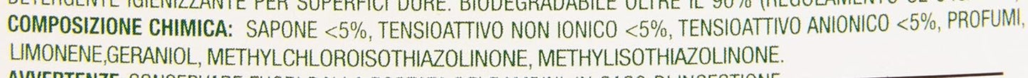 Rio - Casamia, Detergente con Sapone e Alcool per Pavimenti e Tutte le Superfici , 1.25 l - [confezione da 9]