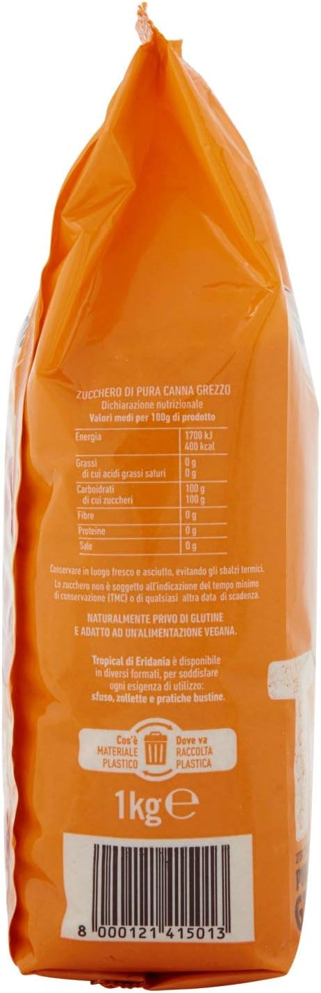 Eridania Zucchero Bruno di Pura Canna - 1 kg