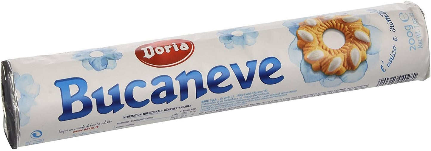 Doria: Biscotti Frolla "Bucaneve" - 200 g Confezione da 4 [ Importazione Italiana]