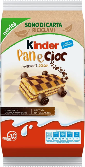 Kinder Ferrero Pan e Cioc, 10 Merendine, 290g