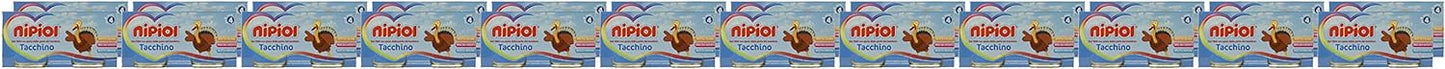Nipiol Omogeneizzato Tacchino, 80 g, Confezione da 24