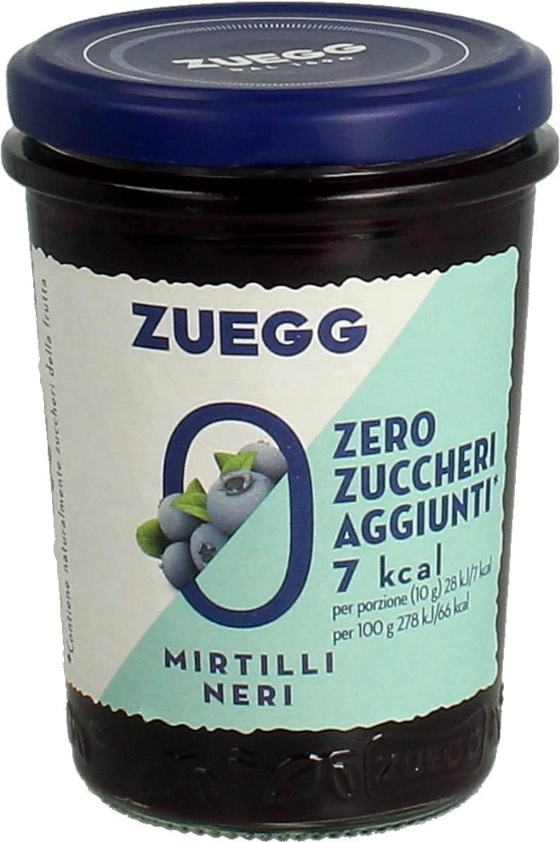 Zuegg Confettura Mirtilli Neri Zero Zuccheri, 220g