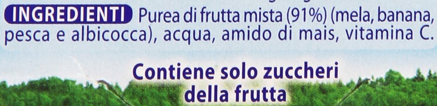 Mellin Omogeneizzato Frutta Mista, 2 x 100g