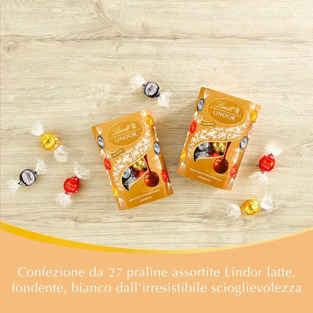 Lindt Lindor Praline Assortite, Confezione da 337g