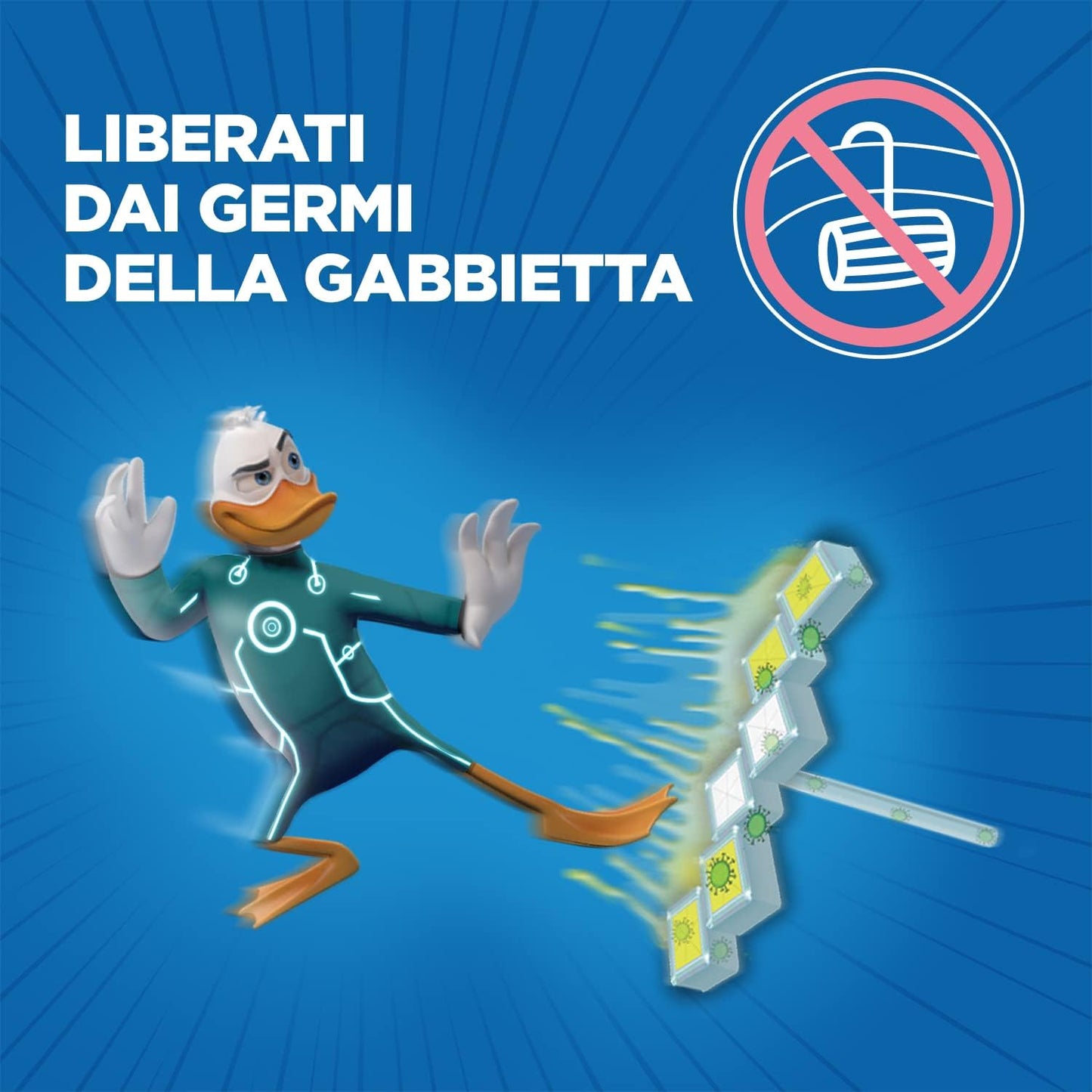 Duck Fresh Discs - Base per Dischi Gel Igienizzanti WC, Fragranza Marine - Confezione da 1 Applicatore e 6 Dischetti