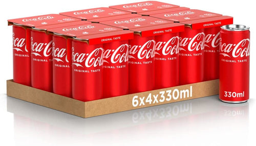 Coca-Cola Original Taste – 24 Lattine da 330 ml, Tutto il Gusto Originale di Coca-Cola, Lattina 100% riciclabile, Bevanda Analcolica