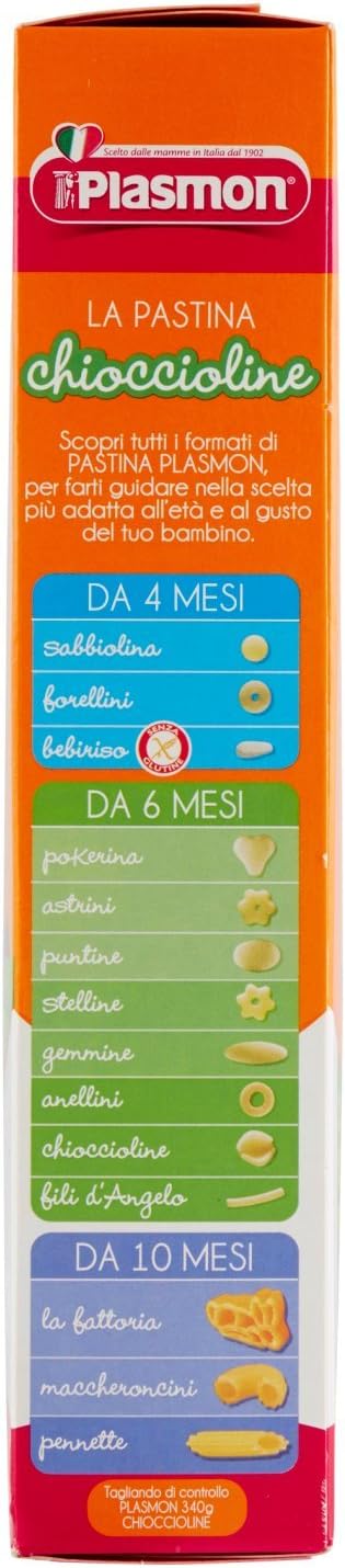 Plasmon Chioccioline con Calcio, Ferro e Vitamine B - 340 g