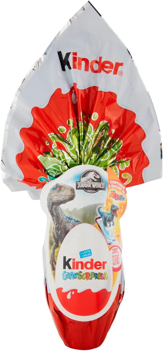 Kinder Uova di Cioccolato Gransorpresa Jurassic World, 150g