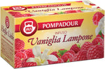 Pompadour 1913 | Miscela Frutta Aromatizzata Vaniglia e Lampone | Infuso Senza Caffeina - 20 Bustine di Tè (60 Gr) | Tisana Vaniglia & Lampone